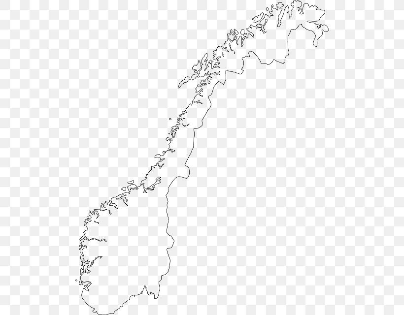 Norway Blank Map Clip Art, PNG, 514x640px, Norway, Area, Black And White, Blank Map, Border Download Free