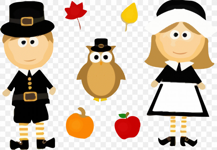 Thanksgiving Couple Owl, PNG, 2999x2087px, Thanksgiving, Apple, Cartoon, Child, Conversation Download Free