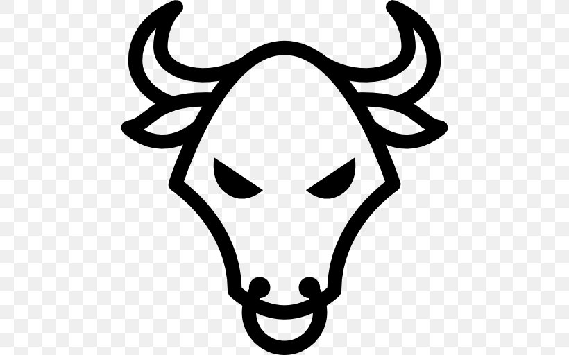 Bull, PNG, 512x512px, Bull, Artwork, Black And White, Face, Head Download Free