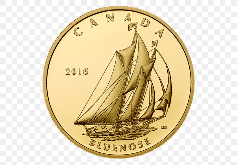 Gold Coin Gold Coin Canada Ship, PNG, 570x570px, Coin, Bluenose, Bullion, Canada, Caravel Download Free