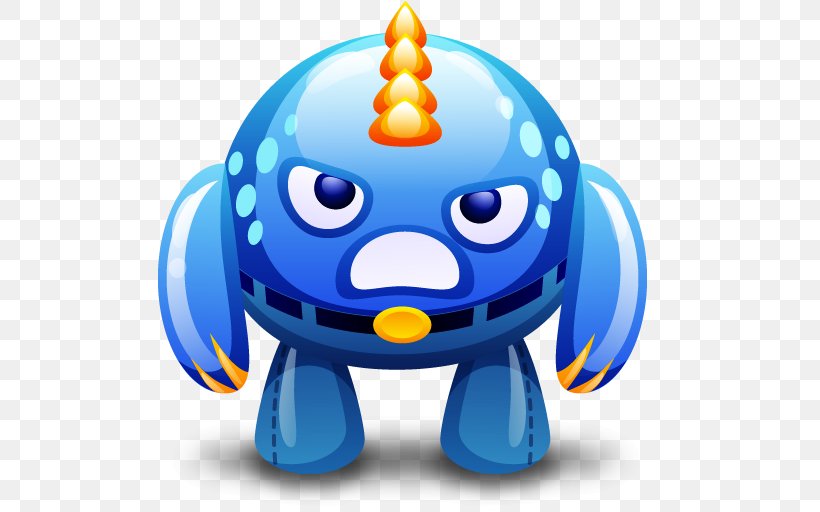ICO Monster Icon, PNG, 512x512px, Ico, Apple Icon Image Format, Blue, Cartoon, Fictional Character Download Free