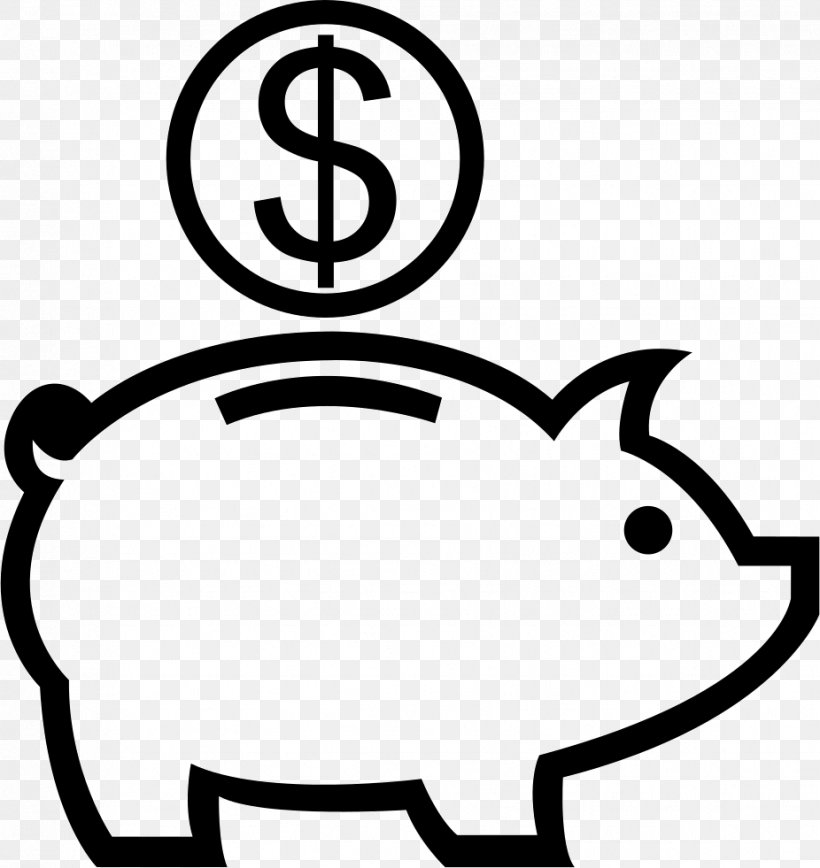 Vector Graphics Piggy Bank Clip Art Saving, PNG, 926x981px, Piggy Bank, Bank, Banknote, Blackandwhite, Coin Download Free
