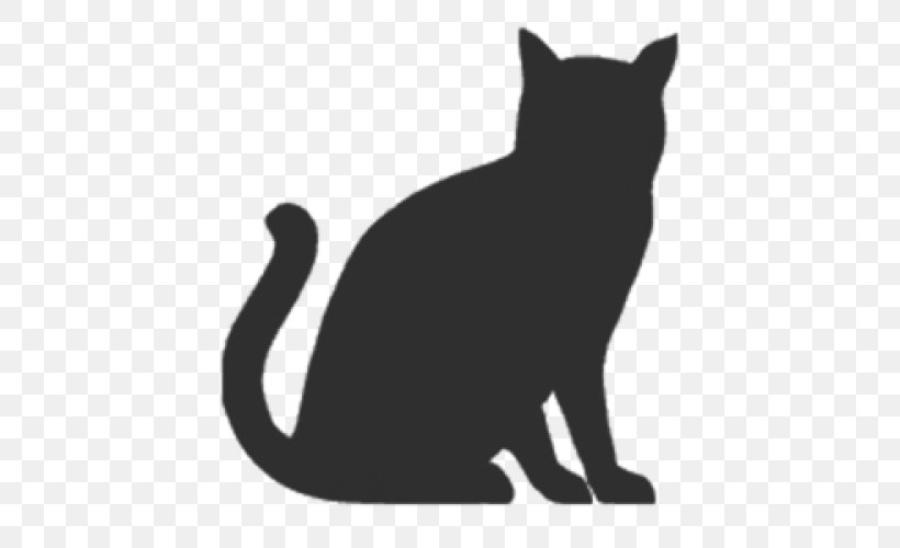 Black Cat Wall Decal Whiskers Dachshund, PNG, 500x500px, Black Cat, Adhesive, Animal, Black, Black And White Download Free