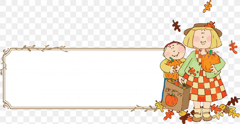 Cute Thanksgiving Banner Thanksgiving Banner, PNG, 3000x1559px, Thanksgiving Banner, Animation, Cartoon, Clothing, Drawing Download Free