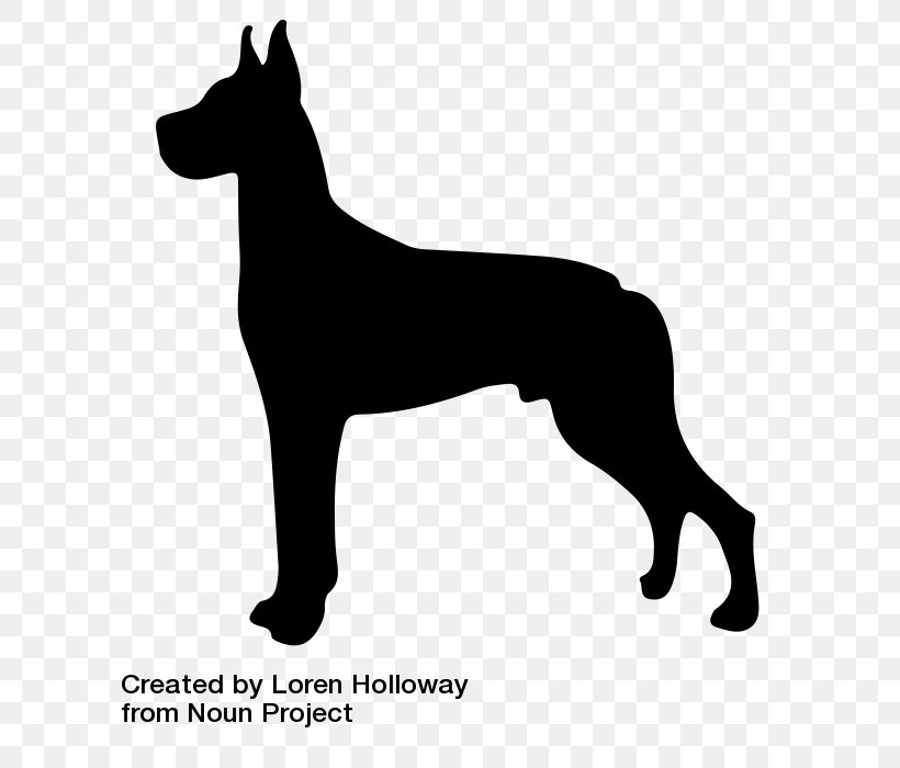 Great Dane Puppy Dog Breed Clip Art, PNG, 700x700px, Great Dane, Black, Black And White, Breed, Carnivoran Download Free