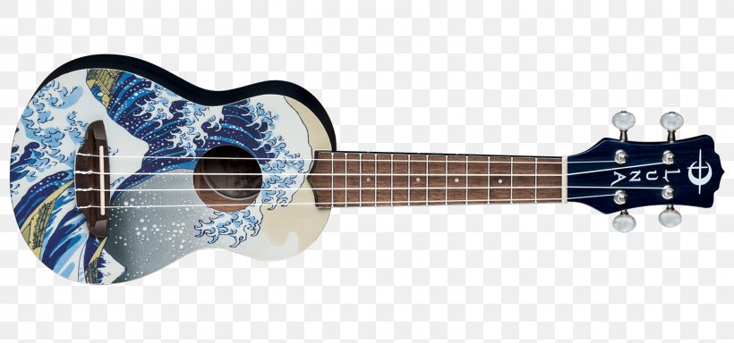 The Great Wave Off Kanagawa Ukulele Musical Instruments Luna Guitars, PNG, 1600x750px, Watercolor, Cartoon, Flower, Frame, Heart Download Free