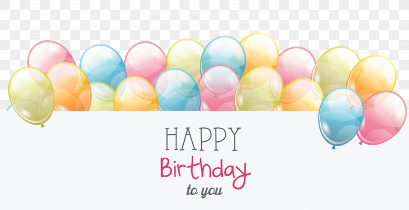 Birthday Balloon Greeting Card, PNG, 4134x2124px, Birthday, Balloon, Easter Egg, Gift, Greeting Note Cards Download Free