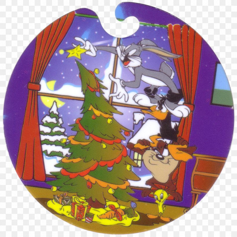 Daffy Duck Tasmanian Devil Milk Caps Tweety Sylvester, PNG, 850x850px, Daffy Duck, Bugs Bunny, Bugs Bunny Taz Time Busters, Christmas, Christmas Decoration Download Free