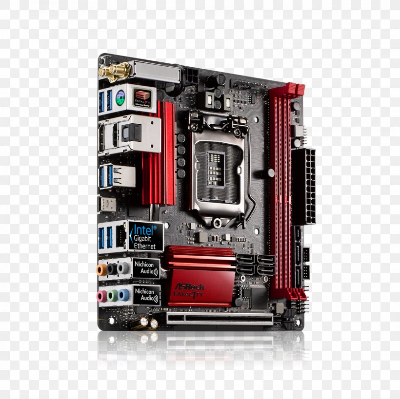 Intel Mini-ITX Motherboard ASRock Fatal1ty Z270 Gaming LGA 1151, PNG, 1600x1600px, Intel, Asrock, Celeron, Chipset, Computer Download Free