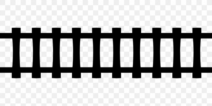 Rail Transport Train Track Clip Art, PNG, 960x480px, Rail Transport, Black And White, Fence, Home Fencing, Image Resolution Download Free