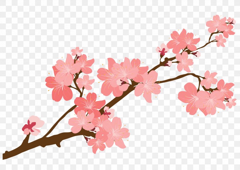 Cherry Blossom Sticker Clip Art, PNG, 2631x1860px, Cherry Blossom, Application Software, Art, Blossom, Branch Download Free