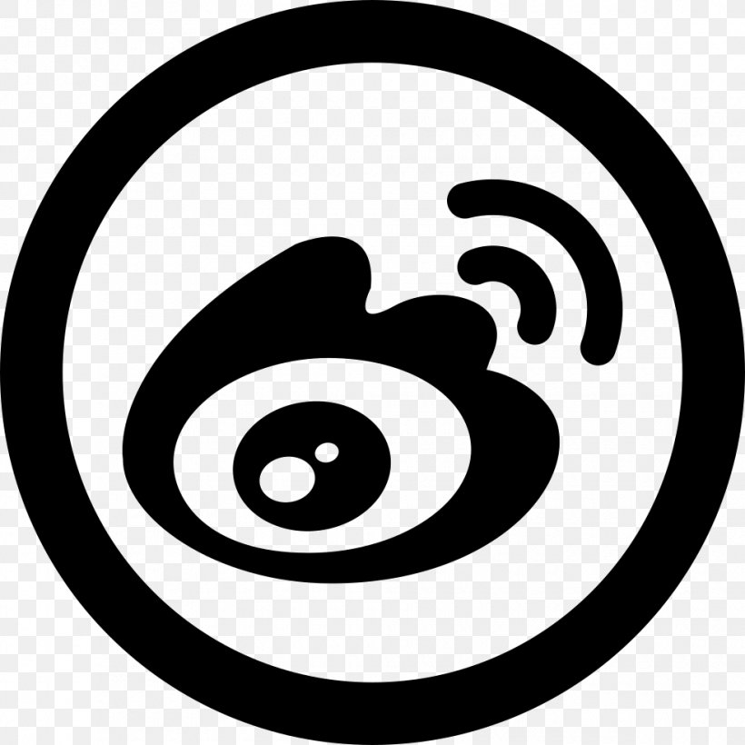 Sina Weibo Tencent Weibo Logo, PNG, 980x980px, Sina Weibo, Area, Black, Black And White, Logo Download Free
