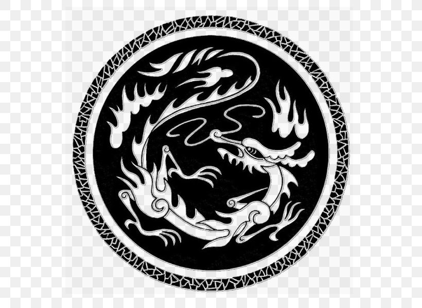 China Chinese Dragon Fenghuang, PNG, 600x600px, China, Black And White ...