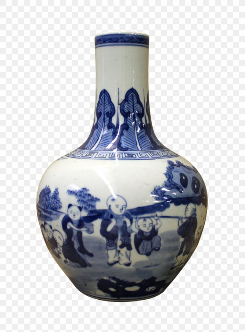 Vase Blue And White Pottery Ceramic Cobalt Blue, PNG, 888x1200px, Vase, Artifact, Blue, Blue And White Porcelain, Blue And White Pottery Download Free