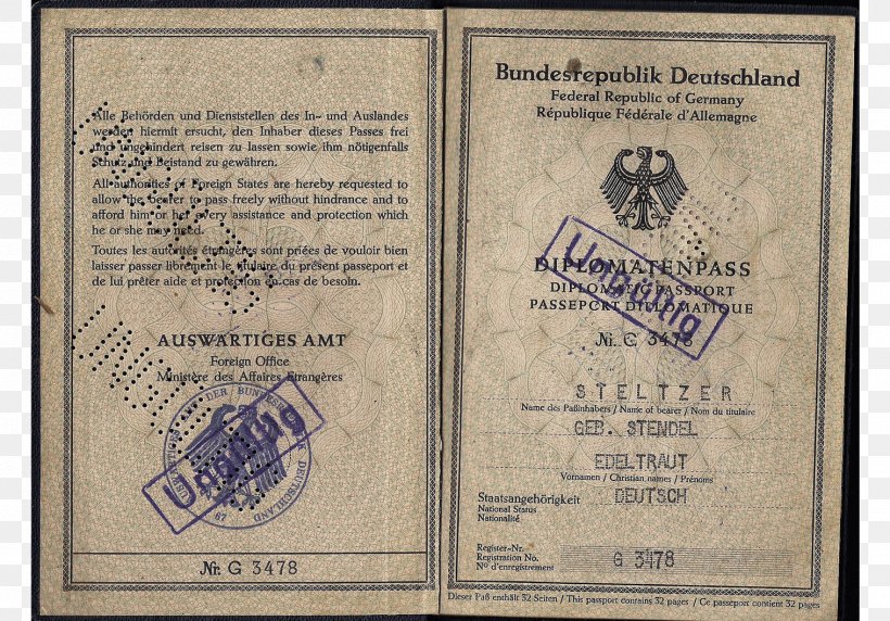 Germany United States Document German Passport, PNG, 1517x1060px, Germany, Diplomat, Document, German Passport, Laissezpasser Download Free