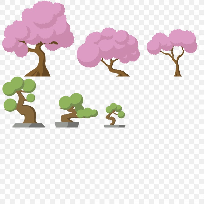Tree Cherry Blossom Plant Game 2D Computer Graphics, PNG, 1024x1024px, 2d Computer Graphics, Tree, Bonsai, Cherry, Cherry Blossom Download Free