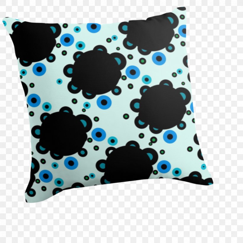 Polka Dot Cushion Throw Pillows, PNG, 875x875px, Polka Dot, Aqua, Black, Blue, Cushion Download Free