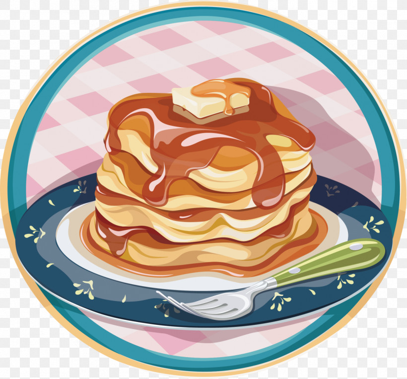Pancake Dish Breakfast Food Meal, PNG, 1399x1302px, Pancake, Baked Goods, Breakfast, Cream, Cuisine Download Free