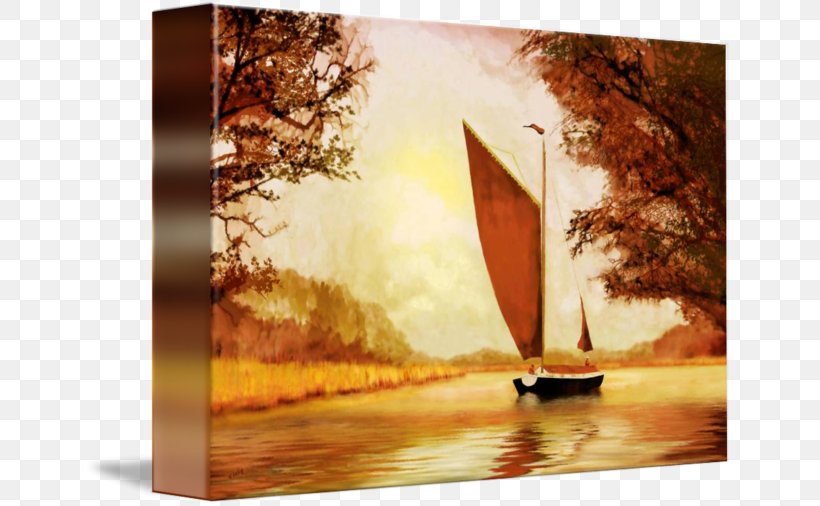 Albion Picture Frames Painting Norfolk Wherry Wood, PNG, 650x506px, Albion, Acrylic Paint, Calm, Heat, Painting Download Free