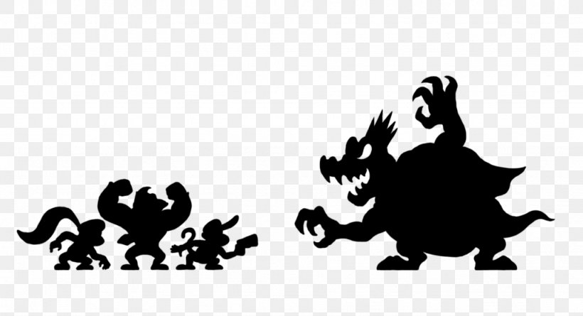Donkey Kong Country Yoshi Silhouette Art Character, PNG, 1024x556px, Donkey Kong Country, Art, Black, Black And White, Brand Download Free