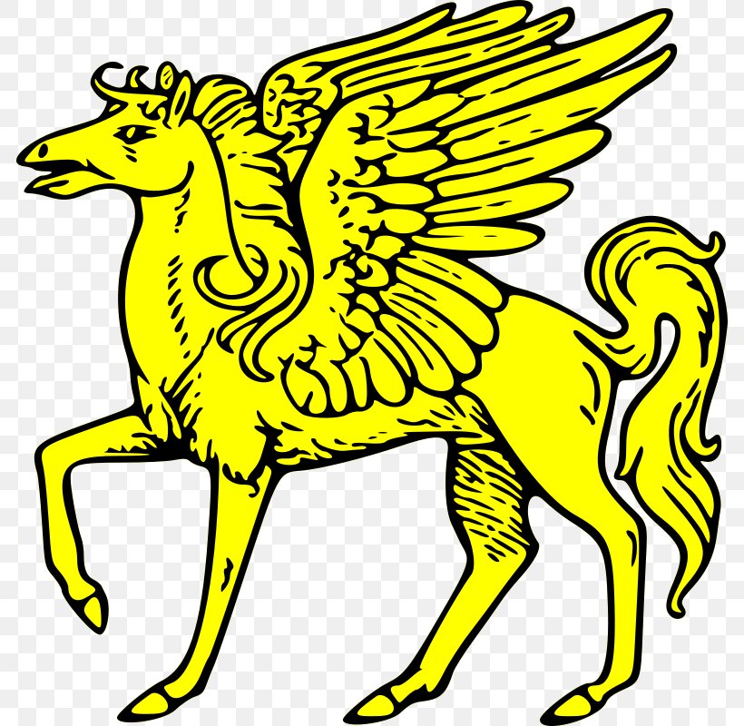 Pegasus Coat Of Arms Heraldry Clip Art, PNG, 784x800px, Pegasus, Artwork, Black And White, Coat Of Arms, Crest Download Free
