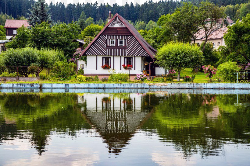 Cottage Fukei, PNG, 820x546px, Cottage, Building, Cabin, Canal, Estate Download Free