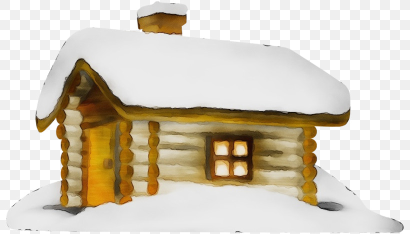 Log Cabin House Home Gingerbread House Roof, PNG, 800x468px, Watercolor, Building, Cottage, Gingerbread, Gingerbread House Download Free