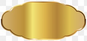 Golden Label Template Clipart Image - Product Yellow Material Font PNG