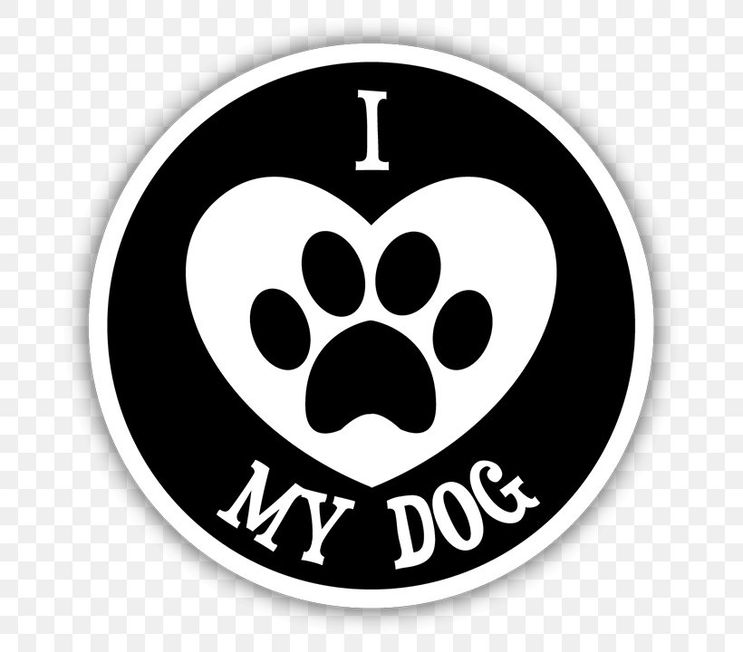 Bumper Sticker Dog Decal, PNG, 720x720px, Sticker, Animal Shelter, Black And White, Bumper, Bumper Sticker Download Free