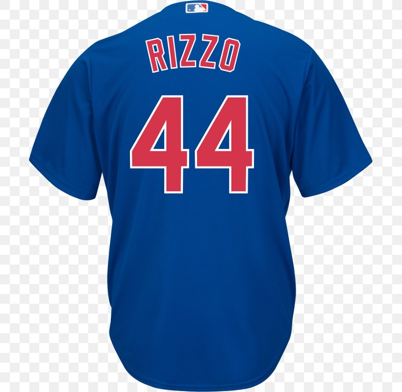 Chicago Cubs MLB Majestic Athletic Jersey Baseball, PNG, 701x800px, Chicago Cubs, Active Shirt, Anthony Rizzo, Baseball, Blue Download Free