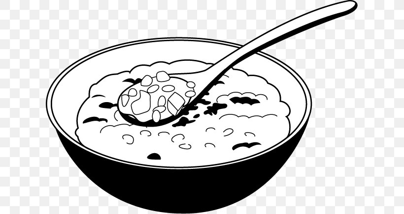 Fried Rice Rice And Beans Congee Clip Art, PNG, 633x436px, Fried Rice, Asian Cuisine, Black And White, Bowl, Cereal Download Free