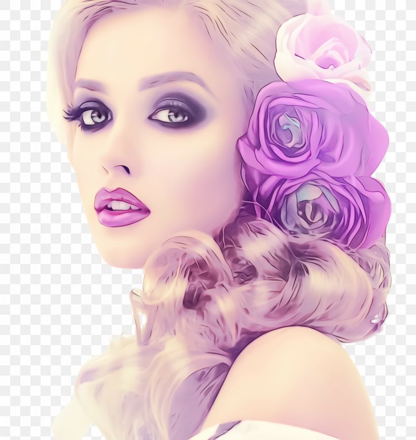 Lavender, PNG, 1944x2056px, Watercolor, Beauty, Chin, Face, Hair Download Free