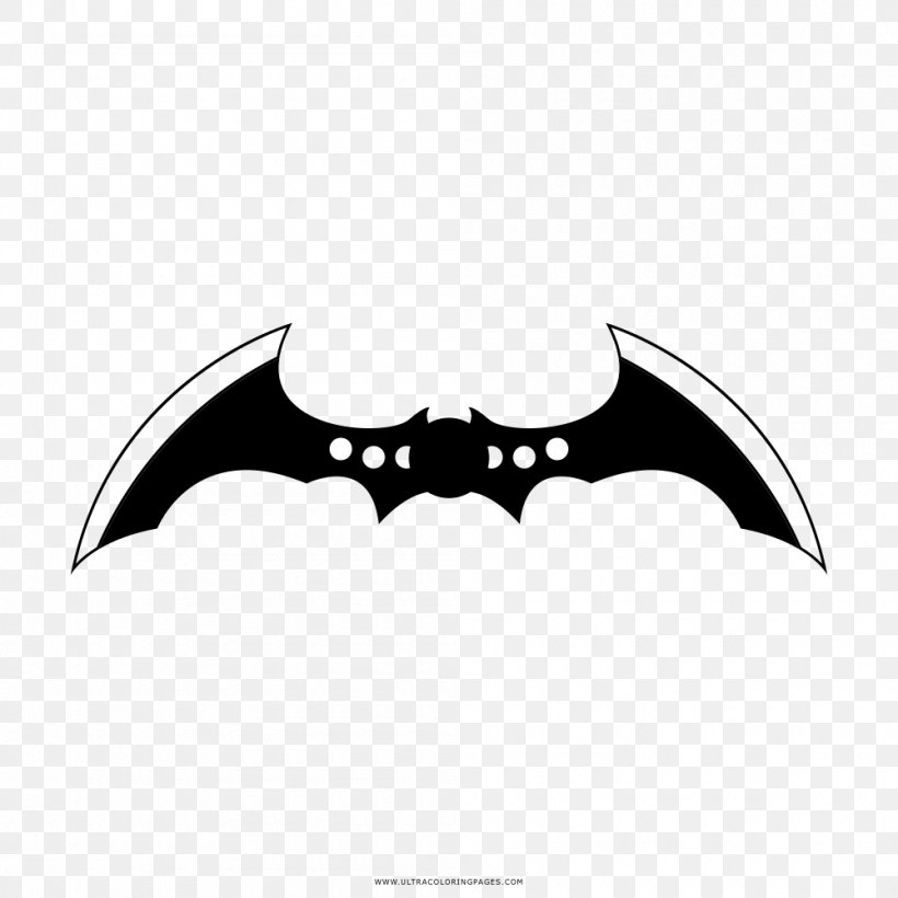 Batman Black And White Drawing Batarang Coloring Book, PNG, 1000x1000px, Batman, Bat, Batarang, Black, Black And White Download Free