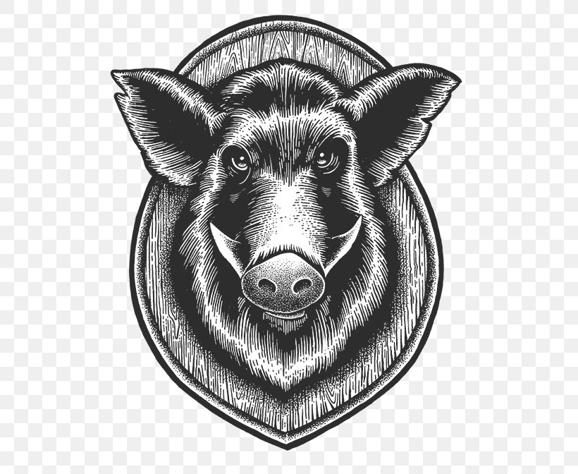 Pig Cattle Snout Mammal Fauna, PNG, 540x672px, Pig, Black And White, Cattle, Cattle Like Mammal, Drawing Download Free
