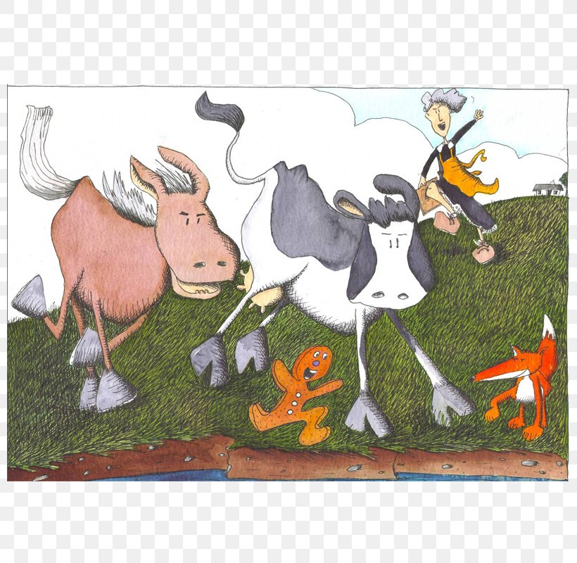 Yeats In Love Dairy Cattle Goat Ox Illustration, PNG, 800x800px, Dairy Cattle, Annie West, Art, Book, Cartoon Download Free
