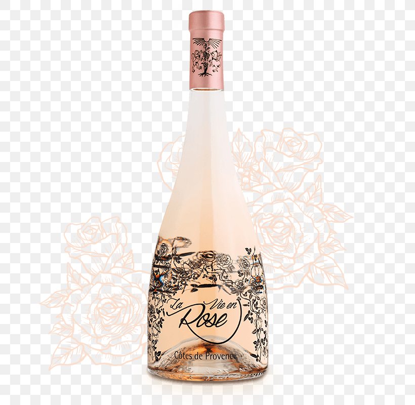 Côtes-de-provence AOC Rosé Château Roubine, PNG, 800x800px, Rose, Alcoholic Beverage, Barware, Bottle, Distilled Beverage Download Free