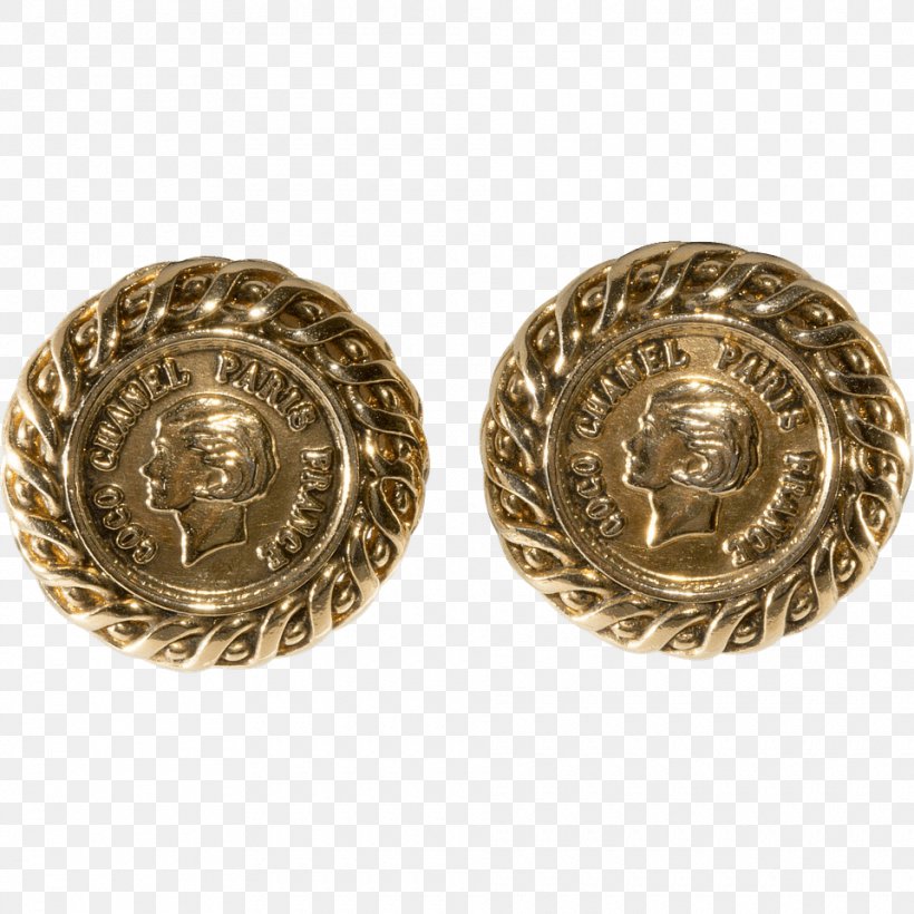 Earring Chanel Jewellery Gold, PNG, 960x960px, Earring, Antique, Brass, Chanel, Clothing Download Free