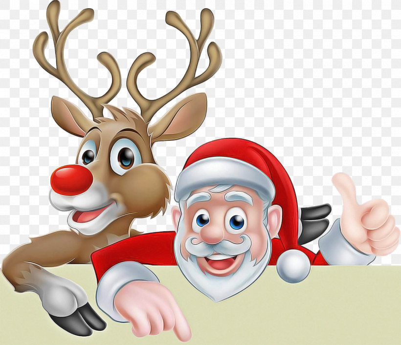 Santa Claus, PNG, 1500x1292px, Cartoon, Animation, Christmas, Deer, Happy Download Free