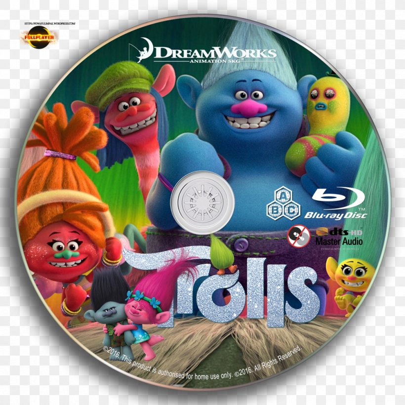 Trolls Blu-ray Disc DVD Compact Disc, PNG, 1000x1000px, 2017, Trolls, Animated Film, Bluray Disc, Boss Baby Download Free