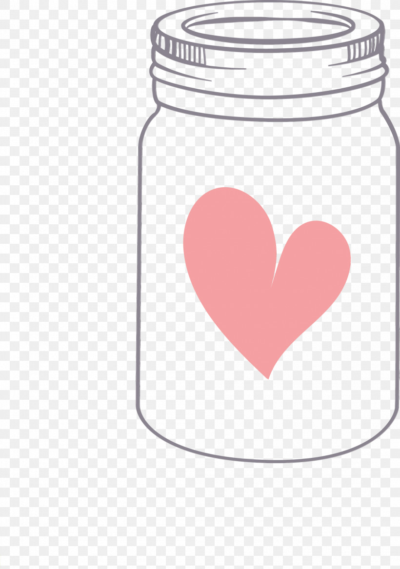 Heart Font M-095, PNG, 2107x3000px, Mason Jar, Heart, M095, Paint, Watercolor Download Free