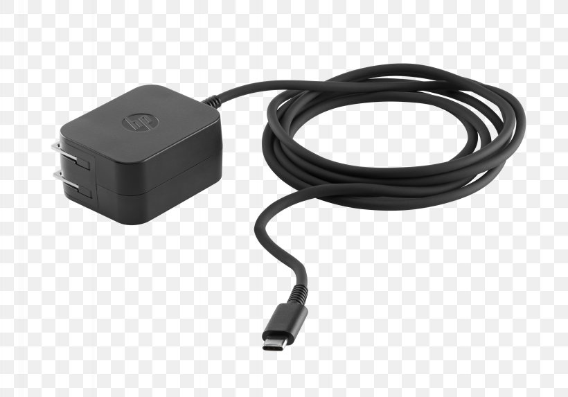 Hewlett-Packard Battery Charger Laptop AC Adapter USB-C, PNG, 4912x3438px, Hewlettpackard, Ac Adapter, Adapter, Battery Charger, Cable Download Free