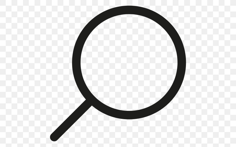 Magnifying Glass Line Font, PNG, 512x512px, Glass, Black And White, Magnifying Glass, Rim, Symbol Download Free