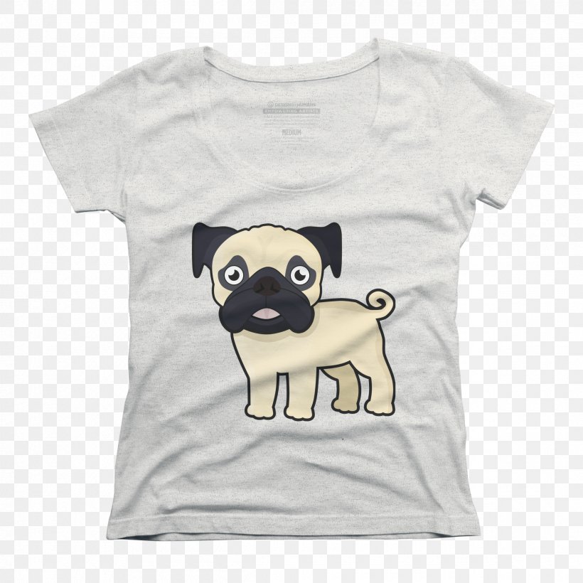 Pug T-shirt Puppy Dog Breed Shih Tzu, PNG, 2400x2400px, Pug, Breed, Carnivoran, Clothing, Design By Humans Download Free