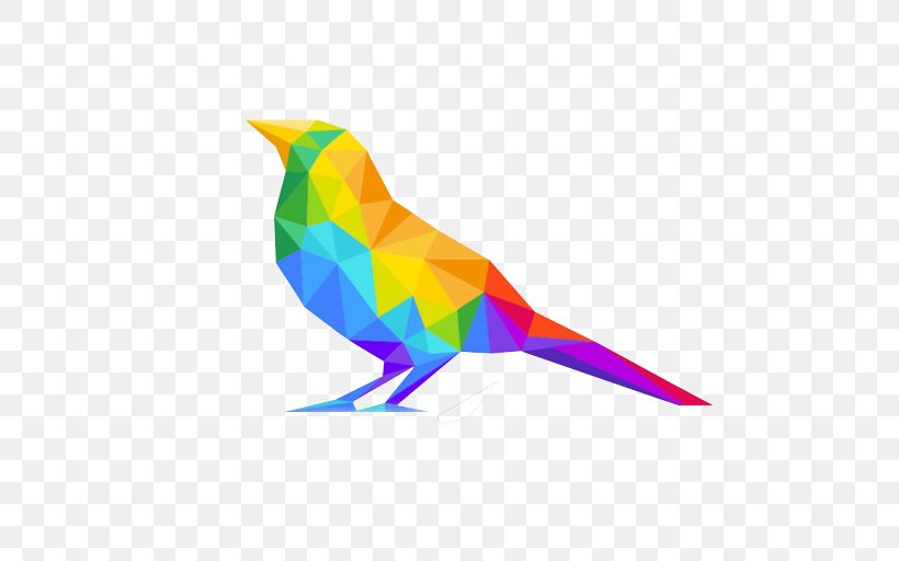 Bird Parrot Polygon, PNG, 512x512px, Bird, Animal, Art, Beak, Fauna Download Free