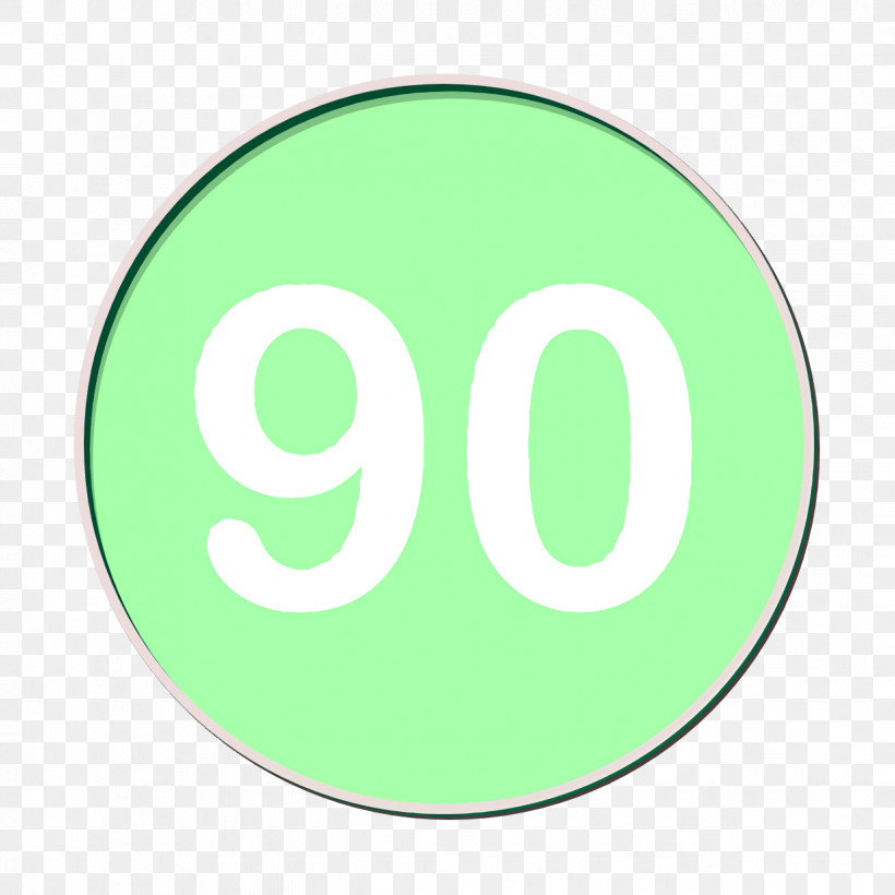Numbers Icon Ninety Icon, PNG, 1238x1238px, Numbers Icon, Green, Logo, M, Meter Download Free