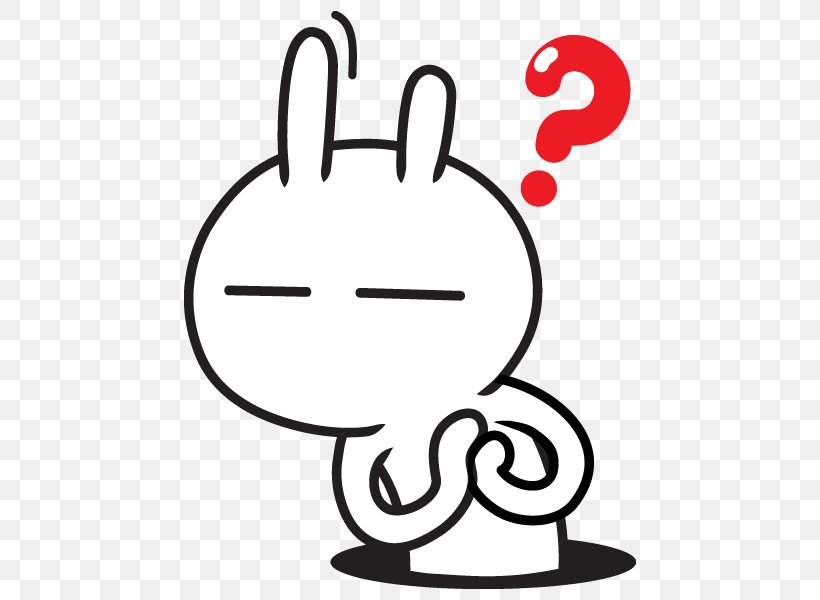 Tuzki Facebook Sticker Rabbit, PNG, 473x600px, Tuzki, Area, Black And White, Chocolat, Emoji Download Free