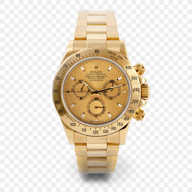 Gold Rolex Daytona Watch Rolex Day-Date, PNG, 1000x1000px, Gold, Beige, Brand, Colored Gold, Daytona Beach Download Free