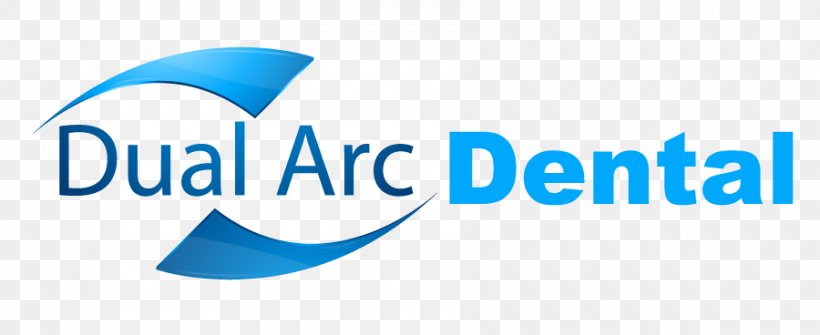 Logo Dual Arc Dental Brand Trademark, PNG, 900x368px, Logo, Area, Azure, Blue, Brand Download Free