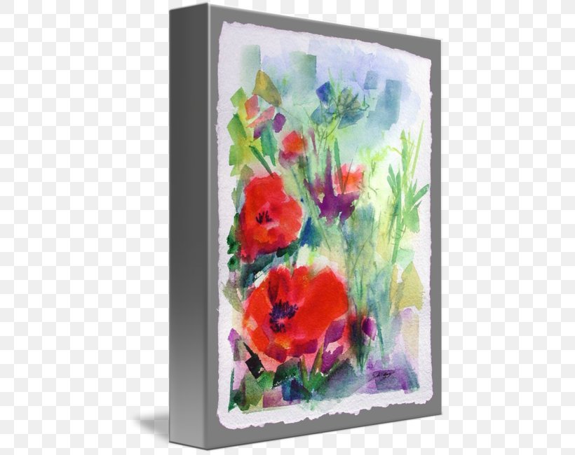 Floral Design Watercolor Painting Poppy Art, PNG, 452x650px, Floral Design, Acrylic Paint, Art, Artwork, Canvas Download Free