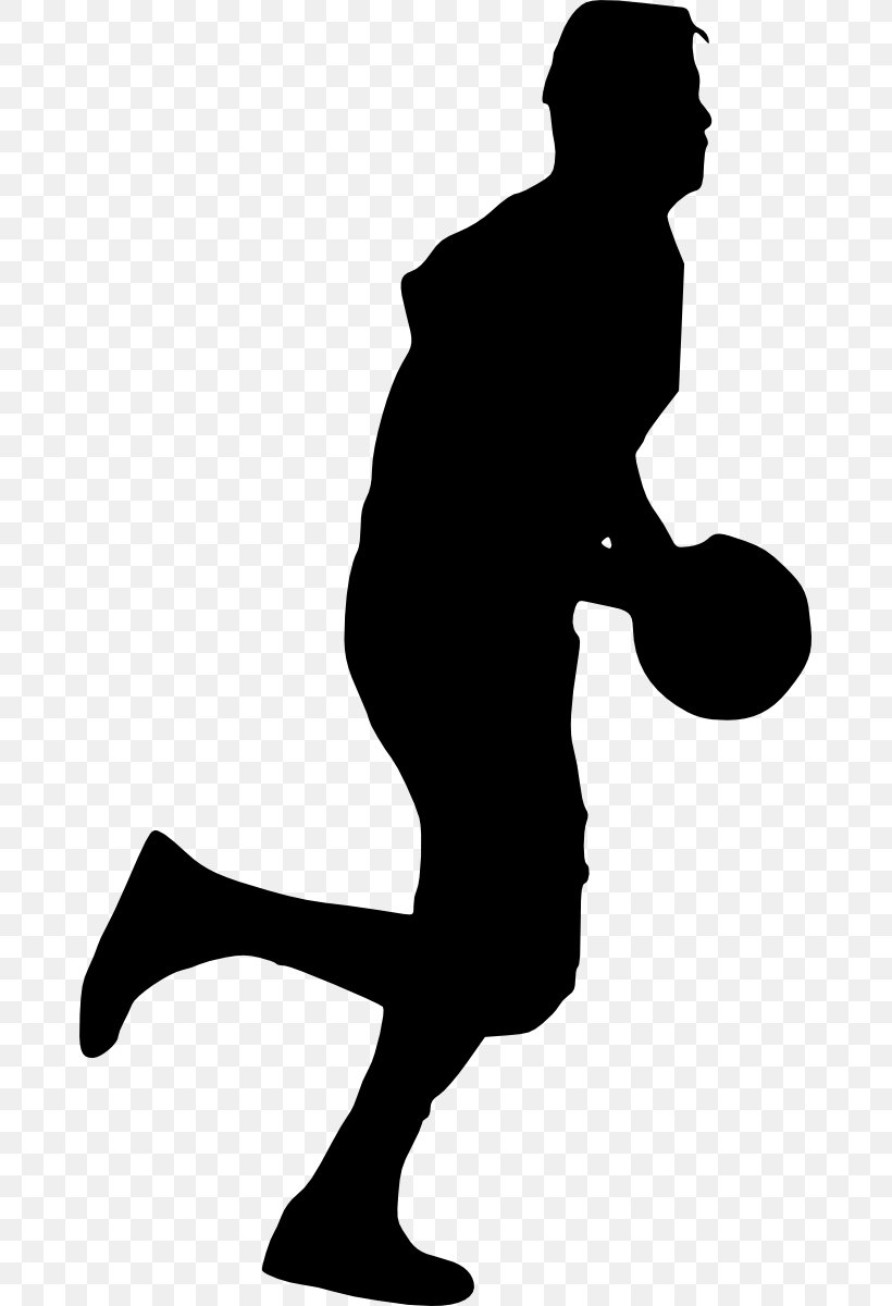 Silhouette Basketball Clip Art, PNG, 673x1200px, Silhouette, Arm, Basketball, Black, Black And White Download Free